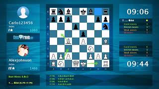 Chess Game Analysis Alexjohnson  Carlo123456 10 By ChessFriendscom [upl. by Bergerac577]