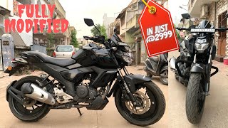 Best Modification under 2999 on Yamaha FZ V3 💕 [upl. by Aleehs936]