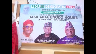 LIVE IBADAN INAUGURATION OF NEWLY BUILT PDP SOUTHWEST ZONAL SECRETARIAT [upl. by Ydeh204]