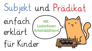 Subjekt und Prädikat  Satzglieder bestimmen Grundschule [upl. by Nuawad]