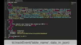 Javascript SDK for RealTime Data Collection  Treasure Data [upl. by Noremak]