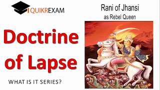 Doctrine of Lapse  Indian History  Quikr Exam [upl. by Solram]