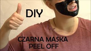 Czarna maska na wągry  DIY maseczka peel off [upl. by Loos]