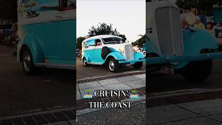 Hot Rod Panel Delivery Truck 🌊 Cruisin the Coast 2023 Parade truck van carshow [upl. by Nodnab]