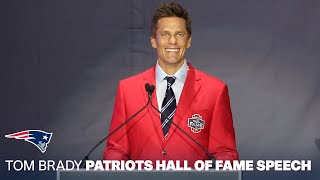 Tom Brady’s Patriots Hall of Fame Induction Ceremony Speech [upl. by Inness]