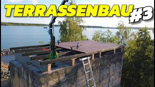 TERRASSE mit GEHEIMFACH selber bauen für den Leuchtturm 😱 3 [upl. by Acinat]