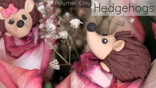 HEDGEHOG  Polymer Clay Charm  How To SoCraftastic [upl. by Anahir157]