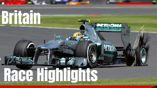 F1 2013 British Grand Prix Race Highlights [upl. by Aiynat407]