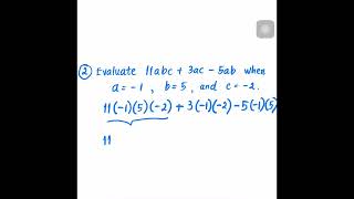 Evaluating Algebraic Expressions [upl. by Berey]