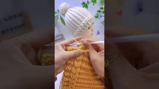 Easy to crochet beanie hat crochet crochetpatterns crochethat [upl. by Willyt]