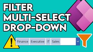 How to filter multiple selection dropdown in Power Apps Without Delegation Issues [upl. by Peadar]