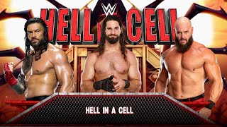 FULL MATCH  HELL IN A CELL MATCH  Roman Reigns vs Seth Rollins vs bronstorman  wwe 2k24 [upl. by Panayiotis]