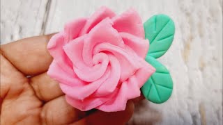 Easy flower polymer clay  Clay flower [upl. by Florie]