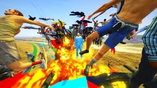 BIGGEST EXPLOSION POSSIBLE  GTA V 1000 PED SPAWNER [upl. by Ydnik]