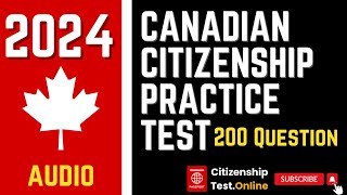 Canadian Citizenship Practice Test 2024  200 Question [upl. by Bertsche]