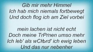 Rosenstolz  Gib Mir Mehr Himmel Lyrics [upl. by Woodcock720]