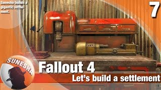 ★ Fallout 4  E07  Restaurant Bar Pub amp hiding the water purifer  Lets build a settlement [upl. by Nibuz]