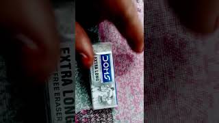 DOMS Extra Long Dust Free Eraser 🌱🌱youtubeshorts viralvideo trending subscribe  please [upl. by Duffy433]