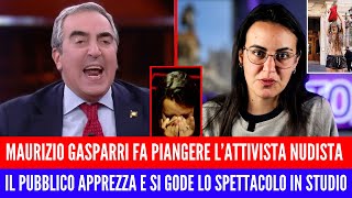 LA REAZIONE DI GASPARRI ALLE FOLLIE DI CARLOTTA MUSTON FANNO ESPLODERE IL PUBBLICO IN DIRETTA [upl. by Sixele]