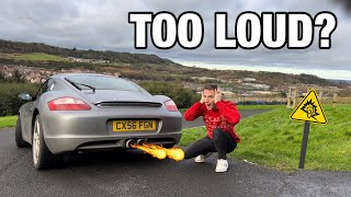 LOUD EXHAUST FITTED TO MY PORSCHE CAYMAN 987 S [upl. by Assirol425]