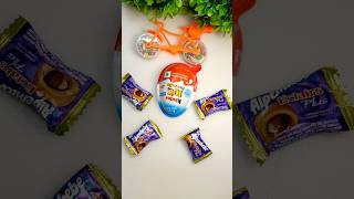 Alpenliebe Chocolate 🍬 With Kinder joy 😹 shorts shortvideo youtubeshorts viralvideo [upl. by Ahsinehs]