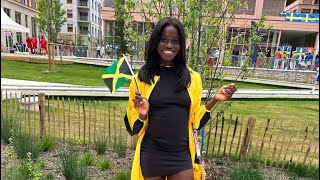 Jamaica’s Junelle Bromfield amp Navasky Anderson Nice Up Paris 2024 Olympics Opening Ceremony [upl. by Ahsineg]