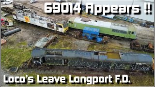 69014 APPEARS outside Longport Electro Motive Depot PLUS 69009 LEAVES [upl. by Doty]