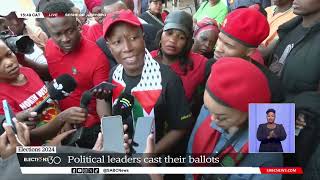 2024 Elections  EFF leader Julius Malema casts his vote [upl. by Eittap]