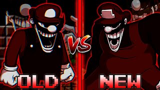 FNF Marios Madness V2  Powerdown Old vs New mx song v1 vs v2 comparison [upl. by Asenab]