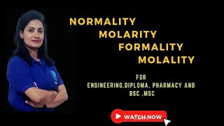 Short Trick to learn Normality MolarityFormalityMolality [upl. by Pavkovic619]