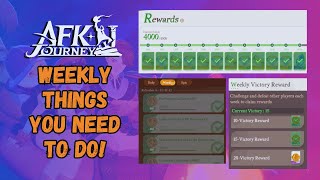 DailyWeekly Checklist that YOU MUST DO【AFK Journey】 [upl. by Yarrum]