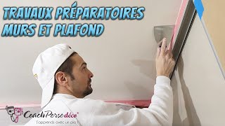 Rénover une chambre complète en peinture  Travaux préparatoires plafond et murs  EP02 [upl. by Menis]