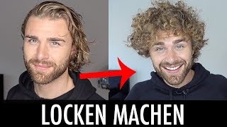 LOCKEN MACHEN MÄNNER ● Locken OHNE Hitze selber machen  DANIEL KORTE [upl. by Mychael265]