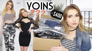 I SPENT 400 ON YOINS  Is it a Scam Tryon Haul [upl. by Cherian832]