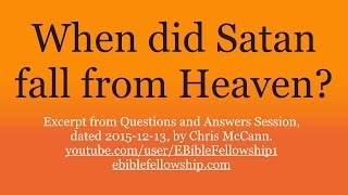 When did Satan fall from Heaven [upl. by Edieh]