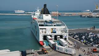 Shipfriendsgr  Hellenic Spirit 23 07 17 discharging Ancona 2 [upl. by Nolur975]