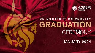 DMU January Graduations 2024 Friday 26 January 10am [upl. by Bernhard802]