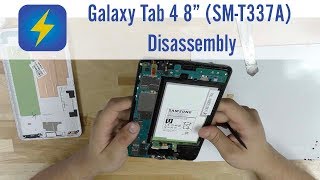 Galaxy Tab 4 80 SMT337A Disassembly [upl. by Kirch]