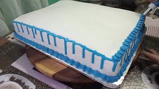 Decorating A Sheet Cake No Crumb Coat No Cake Waste Minimum Frosting Imperfectly Perfect [upl. by Nnylrahc]