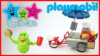 Playmobil Ghostbusters  Slimer with Hot Dog Stand 9222  Playmobil Film [upl. by Nugesulo825]