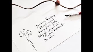 how to write in modern calligraphy for beginners  MONTH [upl. by Borras]