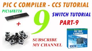 Embedded C Tutorial How to On Off LED with Switch PIC16F877A Part 9 in HindiUrdu [upl. by Adnulahs516]