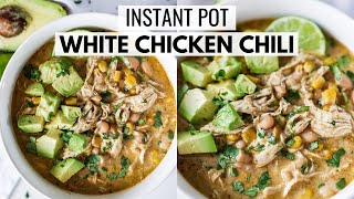 The Absolute BEST WHITE CHICKEN CHILI  Easy Instant Pot Recipe [upl. by Tenrag]