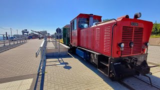 Borkum  Borkumer Kleinbahn Inselbahn Juli 2024 [upl. by Amikay]