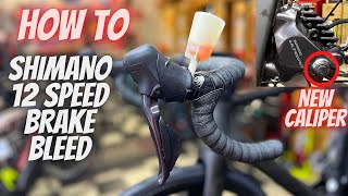 EASY HOW TO BLEED SHIMANO 12 SPEED ROAD HYDRALIC BRAKES 105 ULTEGRA DURA ACE 7100 8170 9200 [upl. by Batchelor]