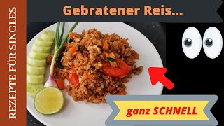 Gebratener Reis in 10 Min Asiatisches Rezept [upl. by Ayoted221]