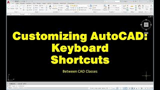 Customizing AutoCAD Creating Keyboard Shortcuts [upl. by Ardnek]