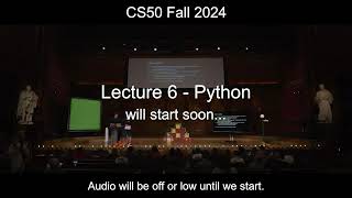 CS50 Fall 2024  Lecture 6  Python live unedited [upl. by Itin]