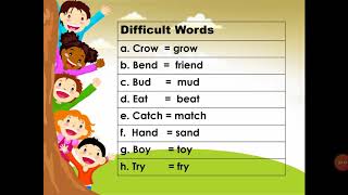 Topic The Rainbow Rhyming Words [upl. by Tica]