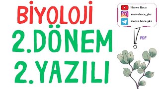 BİYOLOJİ 12SINIF 2DÖNEM 2YAZILI HAZIRLIK yazılıyahazırlık [upl. by Jamill]